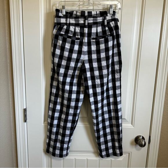 Madewell women’s pants size 2 black and white checkered - Picture 4 of 7